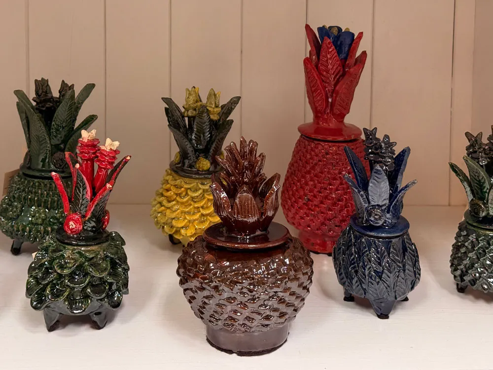 Mini Pina Decorative Clay Jars with Lids Made by Hand in Michoacan
