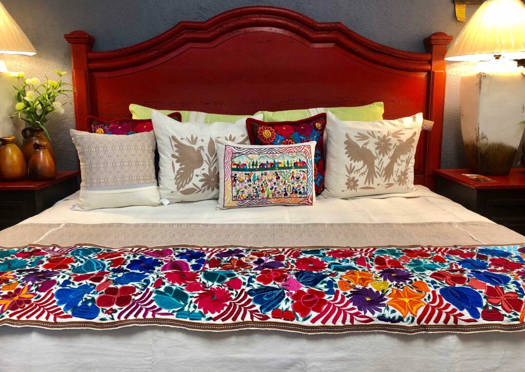 Red wormwood bed frame, made in Mexico