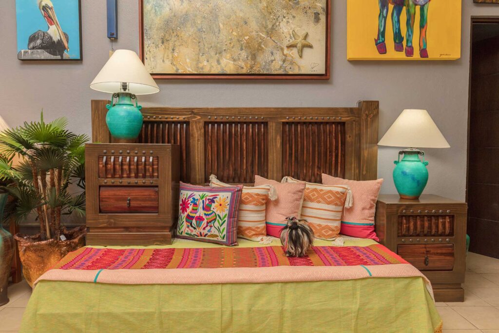 Cabecera y Buros Pablito Bedroom furniture at furniture store in Cabo San Lucas