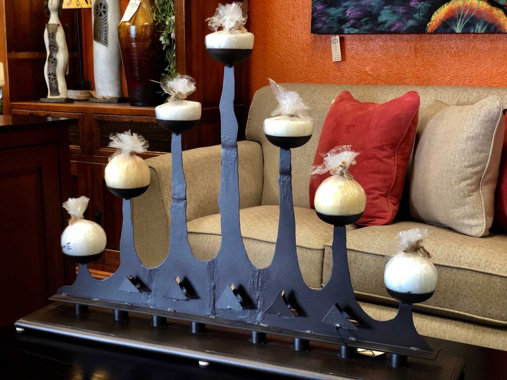 Candelero de Mesa Metal decorative candle holder