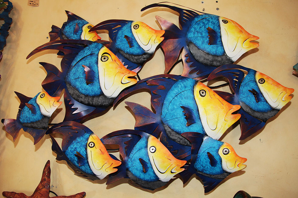 Cardumen Pez Bandera Metal Wall Art Of Fish