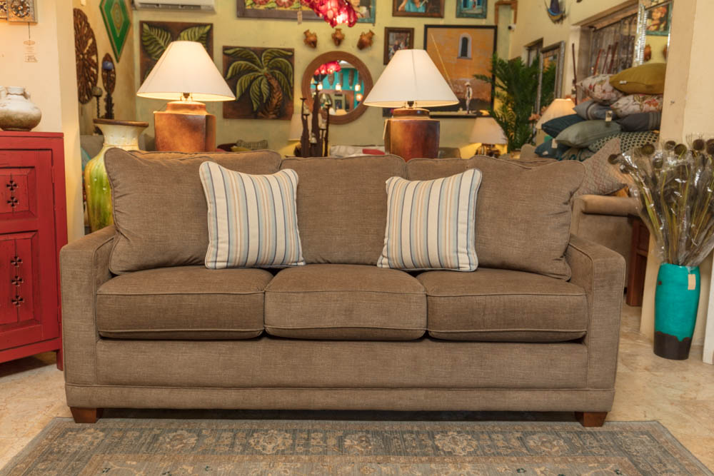 LaZBoy Kennedy Queen Sleep Sofa Brown LaZBoy Kennedy queen sofa sleeper in Cabo San Lucas furniture showroom