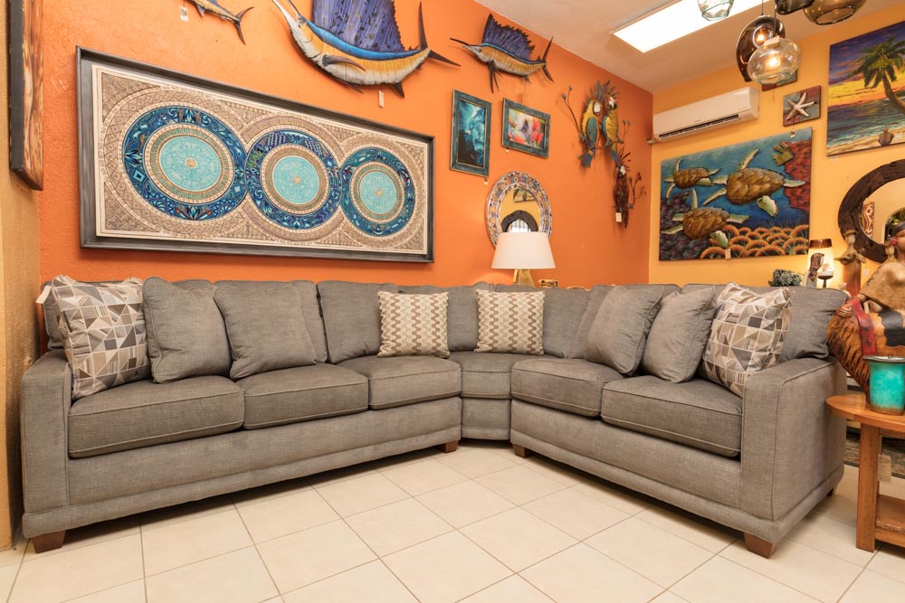 LaZBoy Kennedy Sectional with Sleeper Gray LaZBoy Kennedy sectional sofa sleeper in Cabo San Lucas
