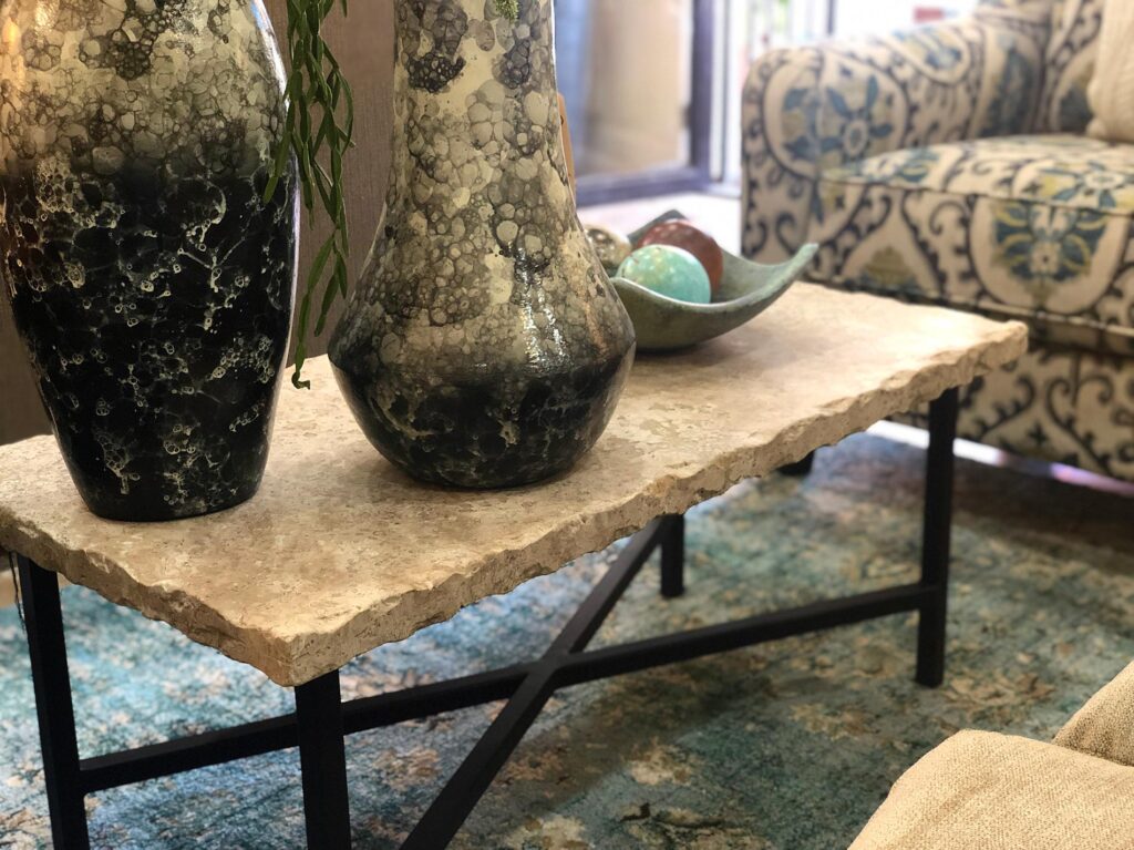 Mesa de Centro con Marmol Base Copenhagen Marble-top rectangular coffee table