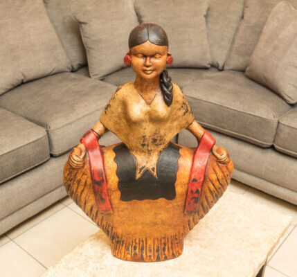 PGNES005 Chica Poblana Sculpture of Mexican woman for home decoration