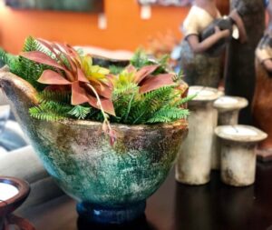 Ceramic bowl in furniture store in Cabo San Lucas