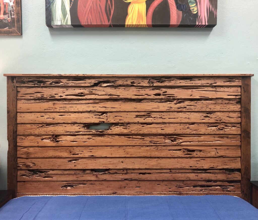 Distressed Wormwood Headboard Distressed wormwood headboard in Cabo San Lucas, Mexico