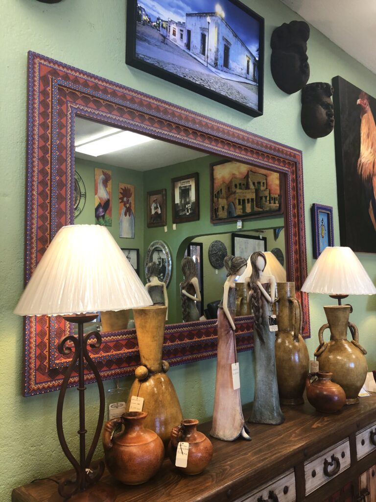 Espejo Pintado 183x122cm Large rectangular mirror, hand painted in Mexico