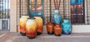 Large pots for sale at furniture store in Cabo San Lucas