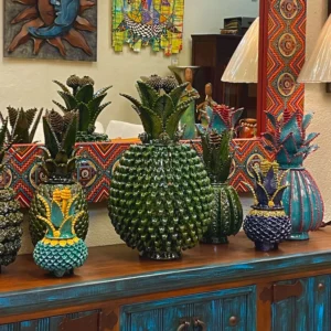 Glazed Pineapple Vases with Lids (Piñas Vidriadas)