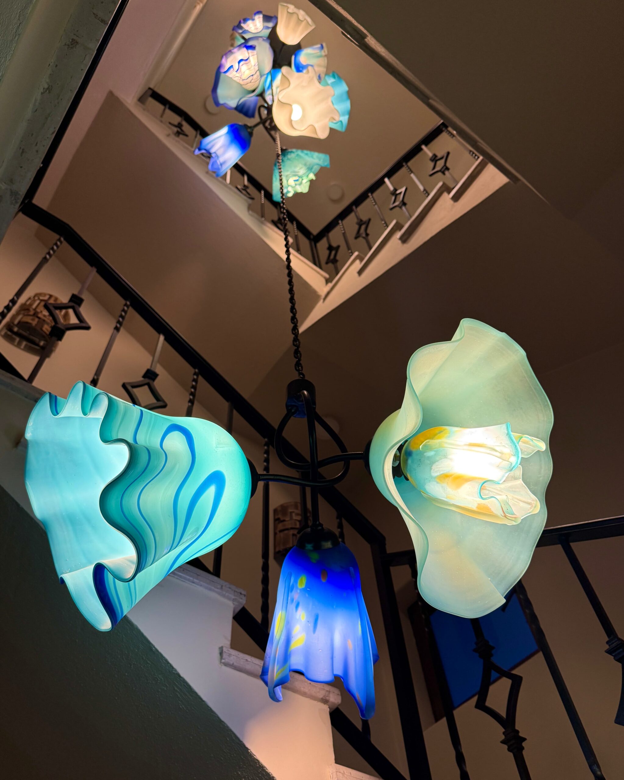 Handblown Glass Chandelier