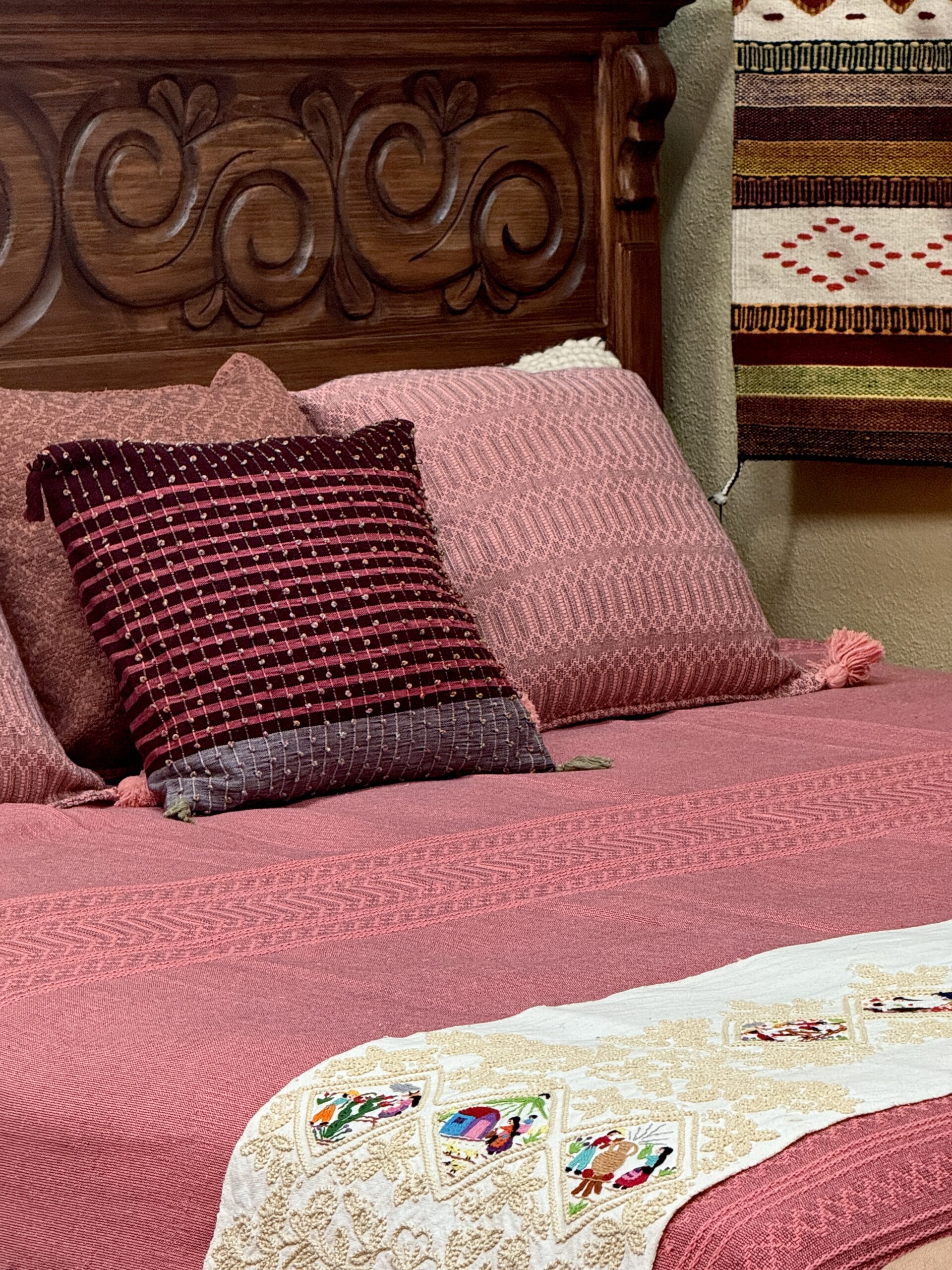 Bedspread, Shams, and Pillows in Pink
