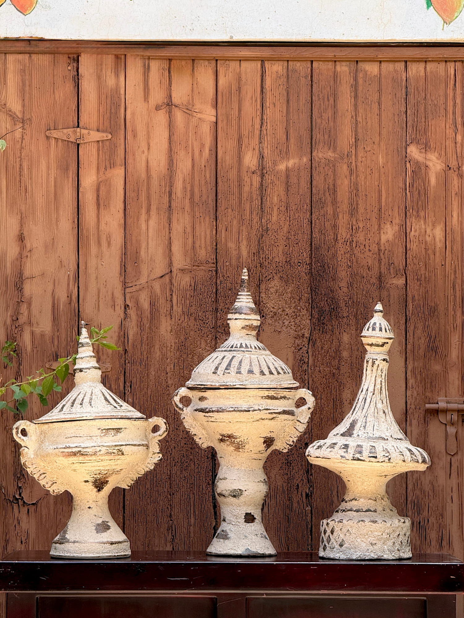 Handcrafted in Guadalajara, Mexico in clay with a weathered finish