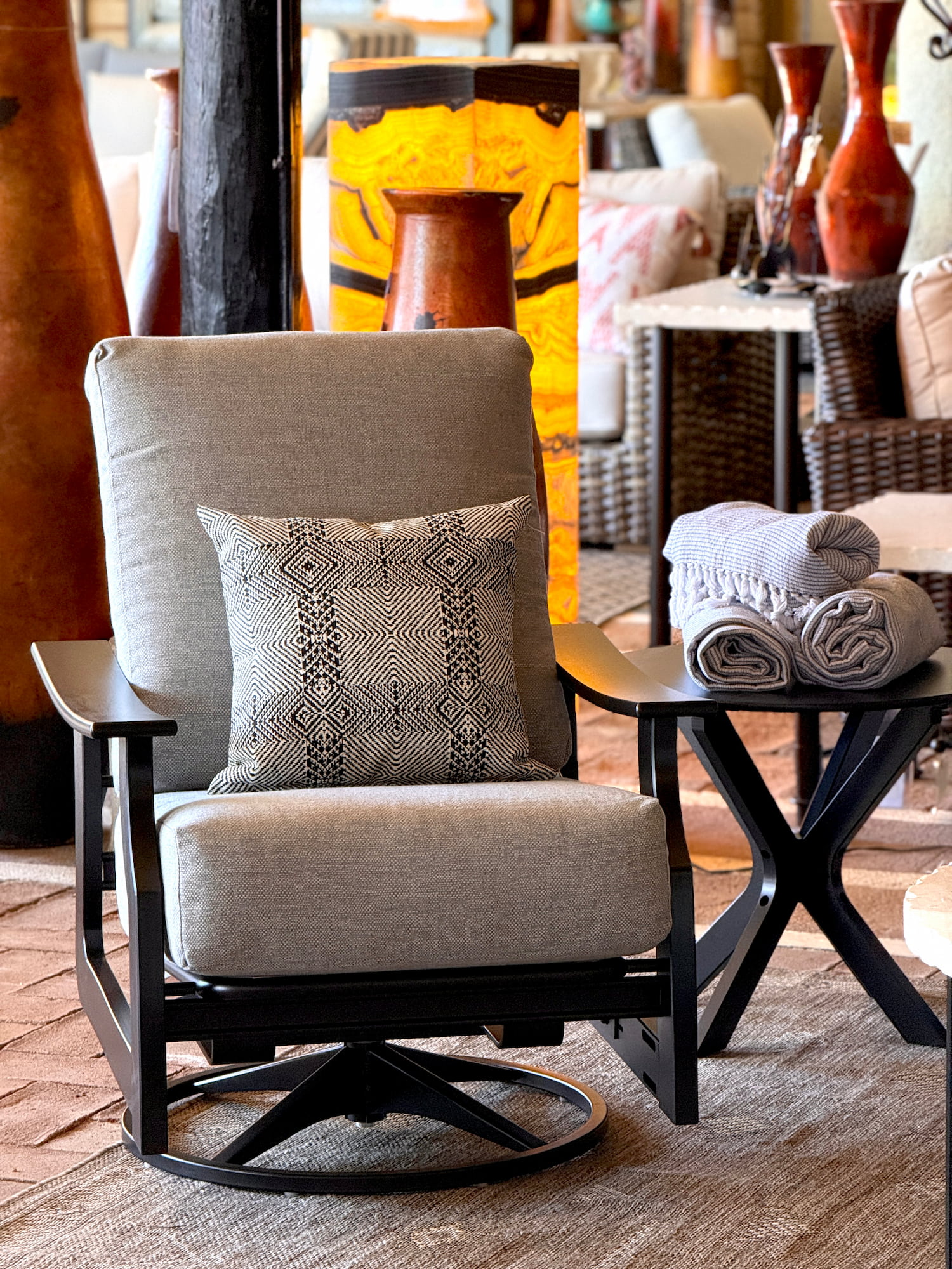 Deep-seated swivel rocker