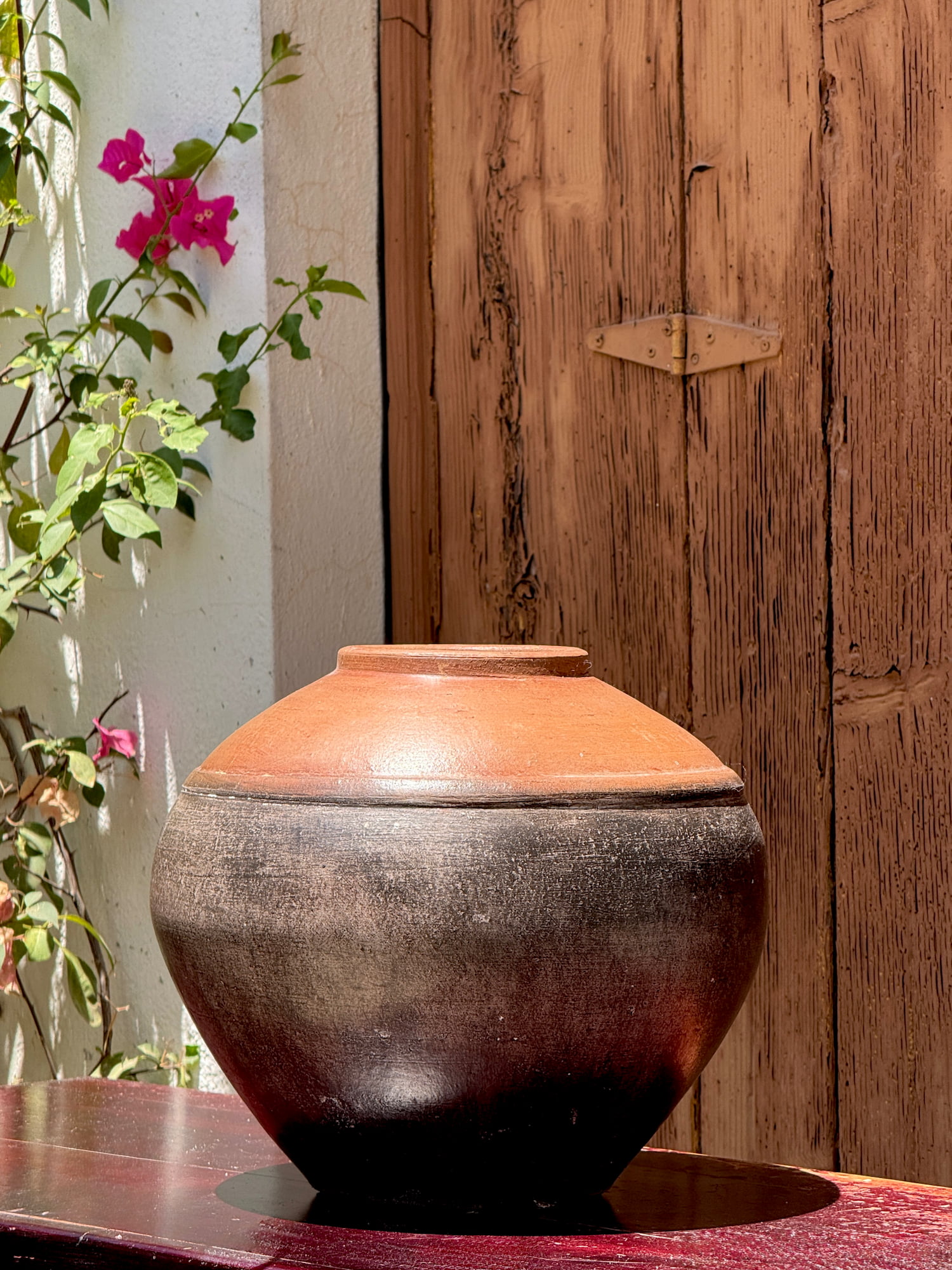 Decorative clay vase