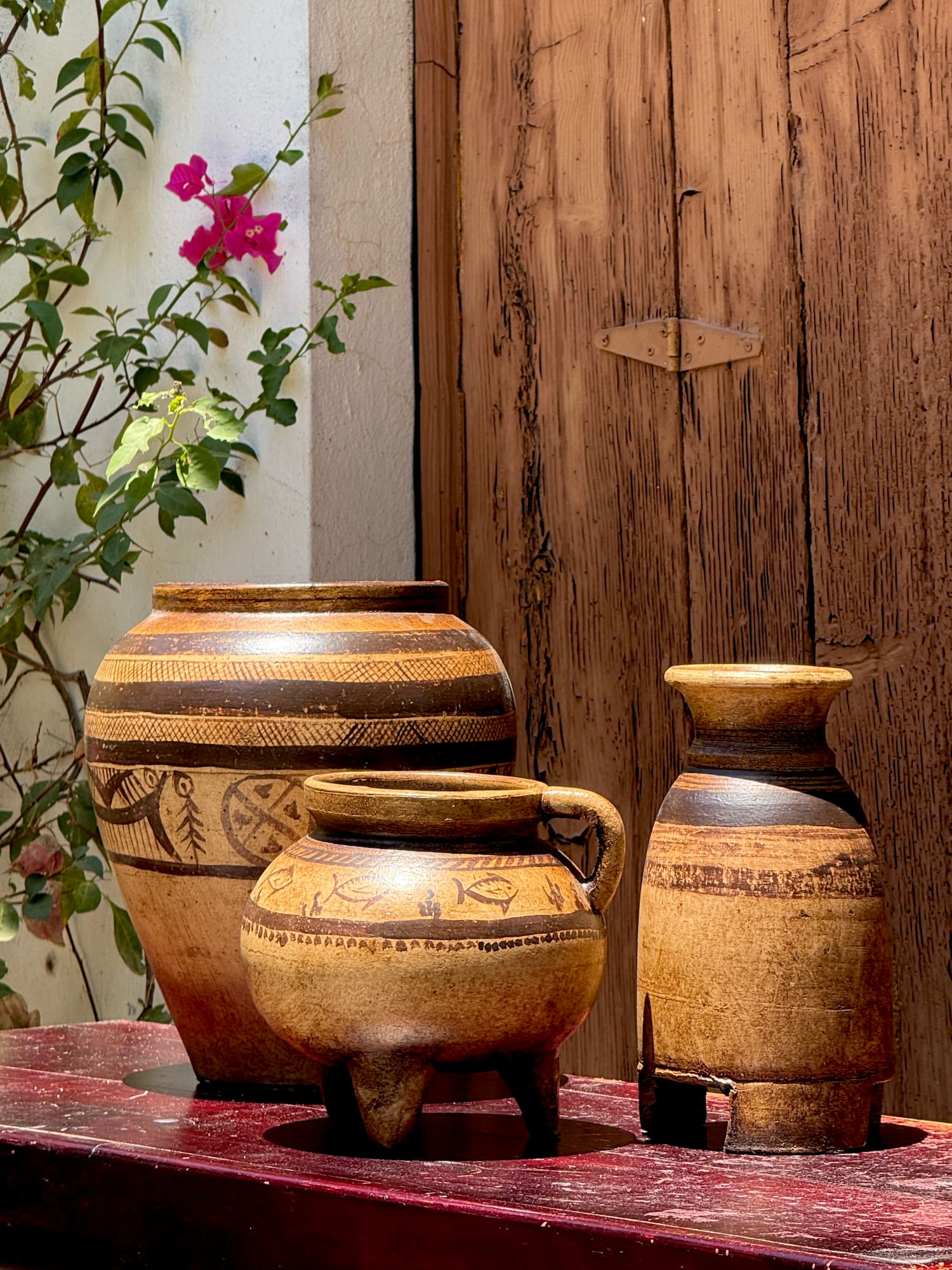 Decorative clay vase