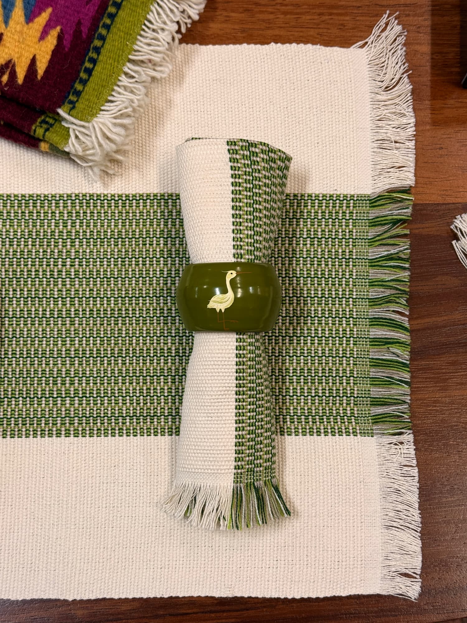 One of the many table linen combinations